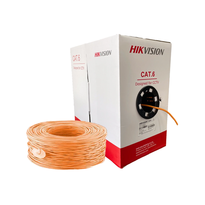 Hikvision Cat-6 30.5M Orange CCTV Cable